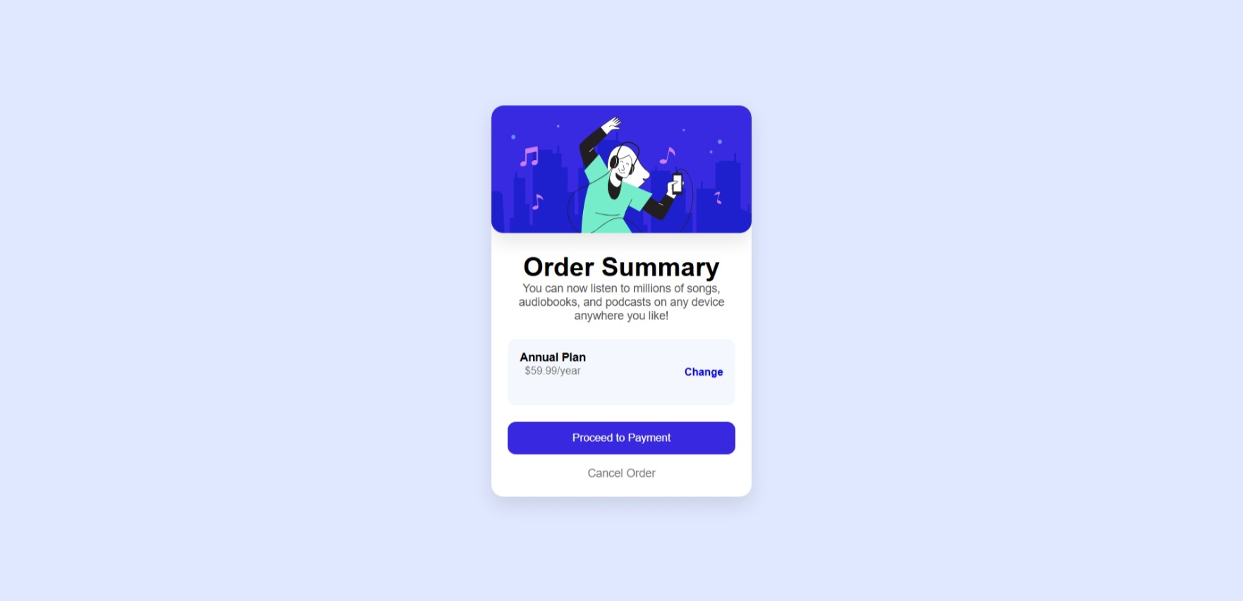 Order Summary Component