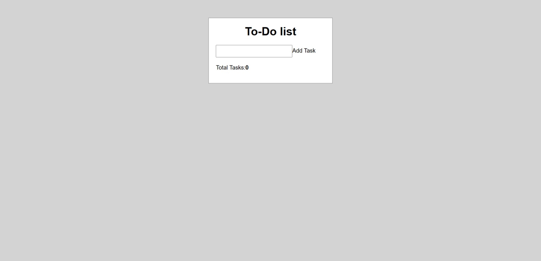 JavaScript To-Do List